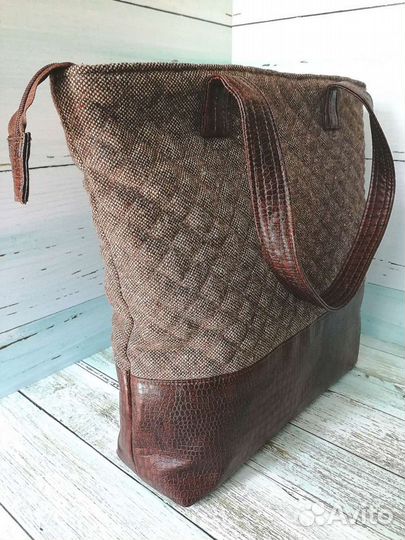 Сумка тоут. Новая. Экокожа, текстиль