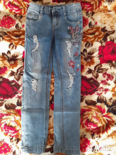 Джинсовый костюм для девочки 116