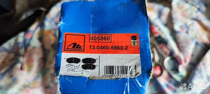 ATE передние тормозные колодки Civic X