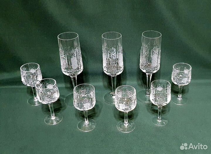 Фужеры и рюмки. Хрусталь ГДР