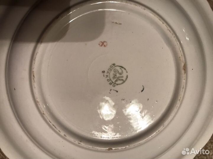 Тарелка суповая СССР, раритет, зик Конаково