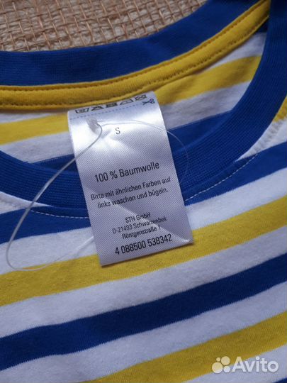 Футболка м/ж тельняшка карнавал 46 48 нов. Европа