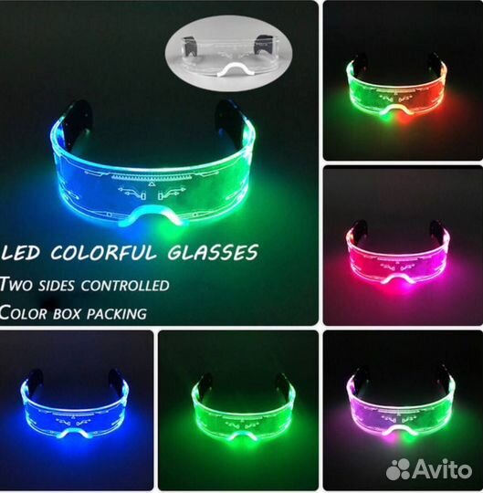 Неоновые LED очки оптом