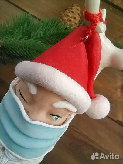 Елочная игрушка Дед Мороз в маске