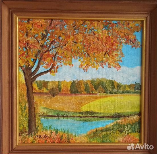 Картина акрилом «Осень»