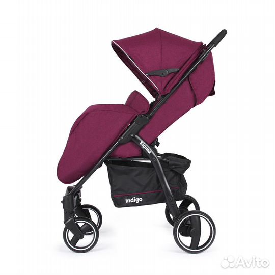 Коляска прогулочная Indigo sigma бордовый