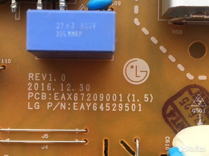 Плата блок питания EAX67209001 (1.5) LG 43UJ634V