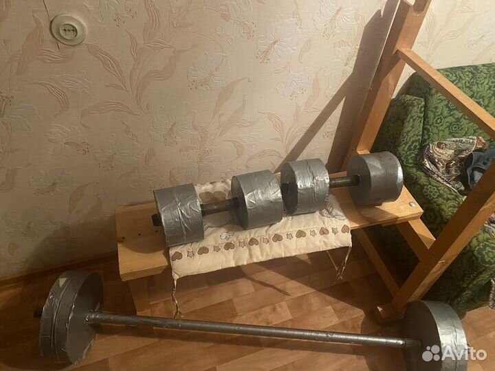 Гантели разборные 50 кг 1 шт 9 кг 2 шт