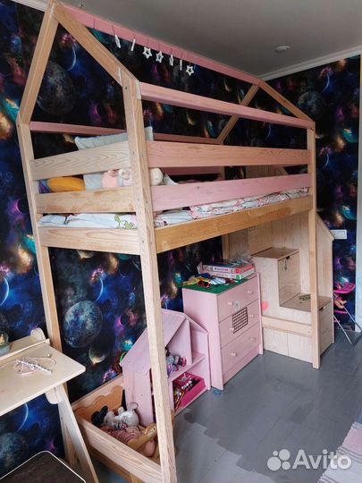 Детская кровать домик с матрасом