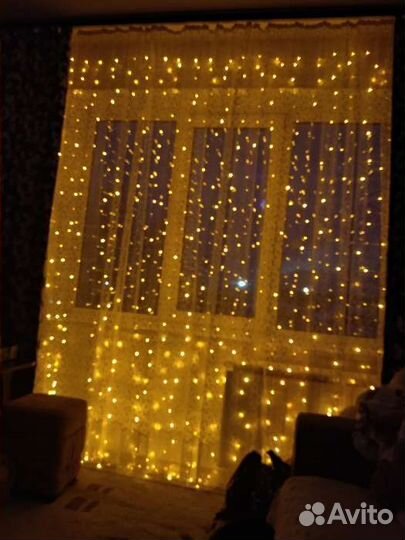 Гирлянда Занавес Premium, гирлянда Дождь Premium