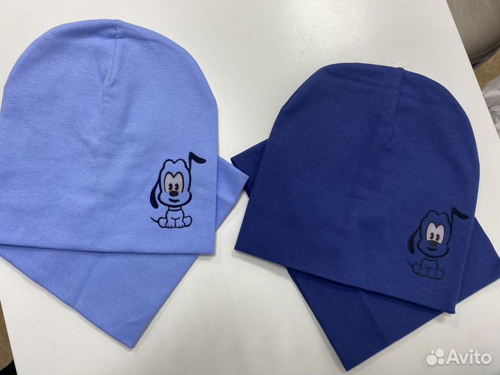 Шапка со снудом для мальчика 48-50, 1,5-4 лет