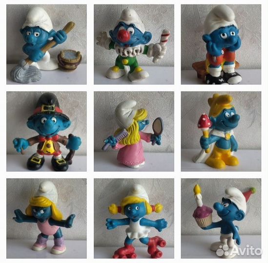 Смурфы Шляйх-раритет, винтаж-73-87г