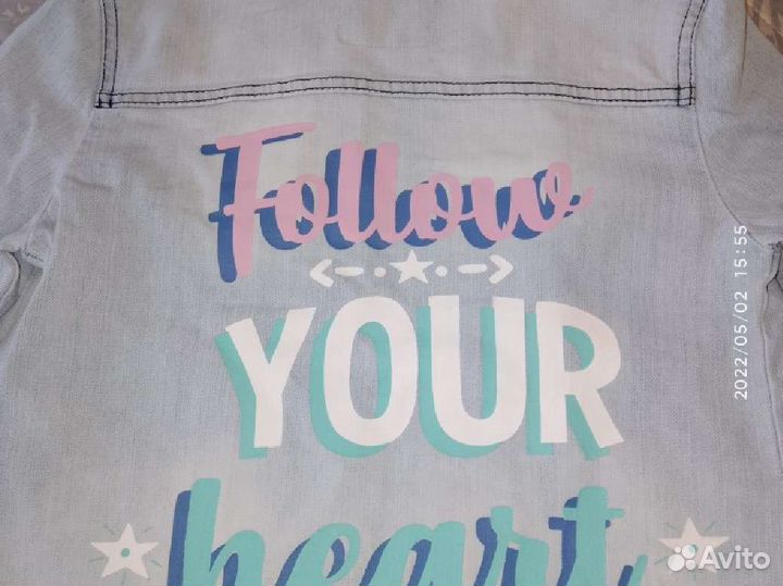 Джинсовая куртка для девочки 146- 152