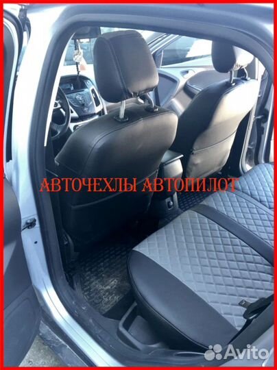 Чехлы Автопилот Ford Ecosport из экокожи Ромб