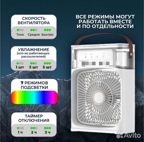 Вентилятор настольный с увлажнителем