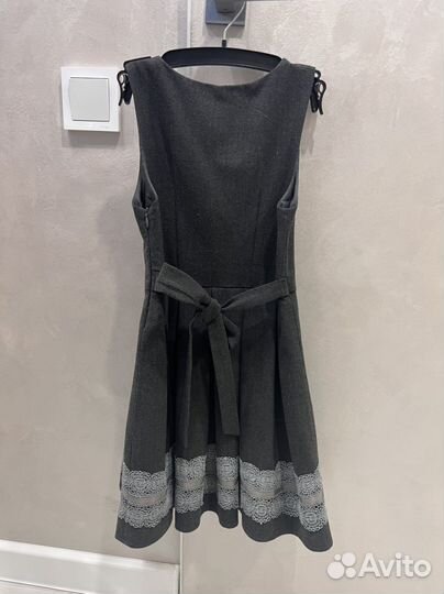 Сарафан школьный 122 серый