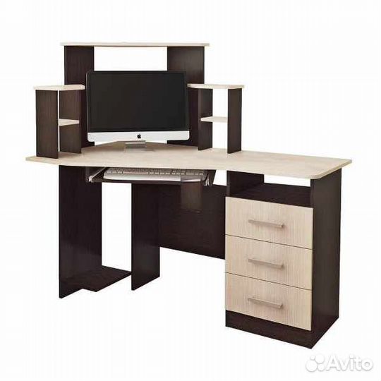 Стол компьютерный Каспер 1,3м венге\лоредо