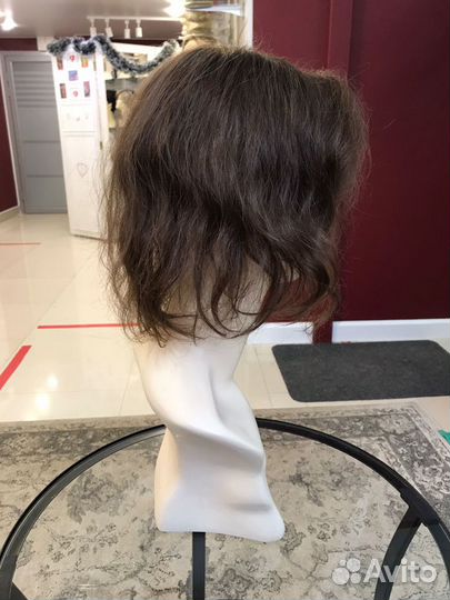 Накладка из натуральных волнистых волос (30см)