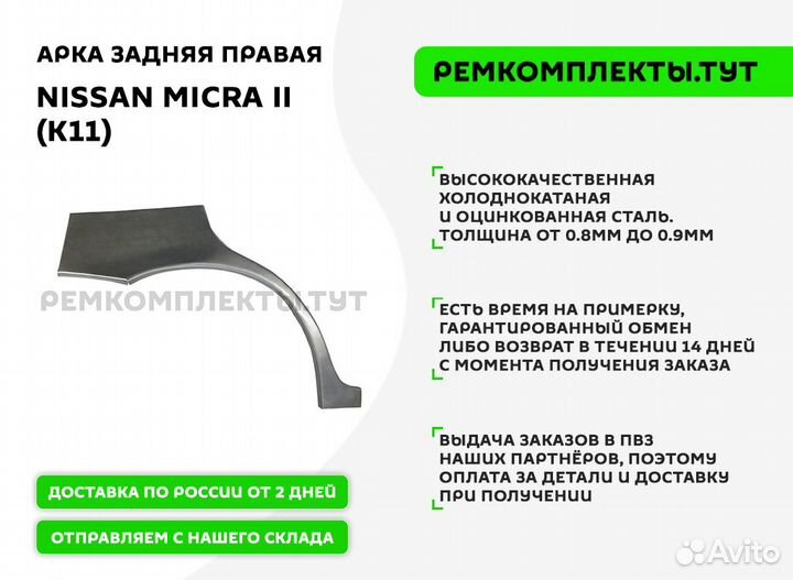 Арка задняя правая Nissan Micra 2 K11