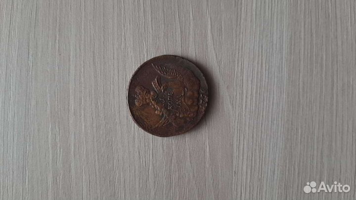 Монета 1 копейка 1756. Оригинал. ммд