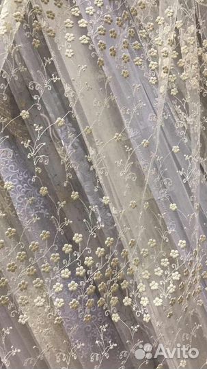 Тюль с вышивкой, готовые комплекты