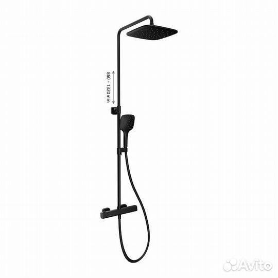 Душевая система Ravak 10 Free X070160 Черная мат