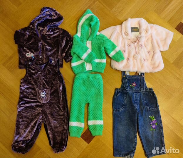 Большой пакет вещей на девочку 86-92 + комбинезон