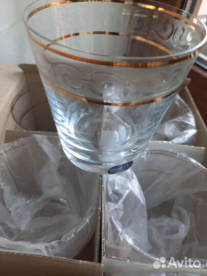 Хрустальные стаканы Богемия(Чехия)