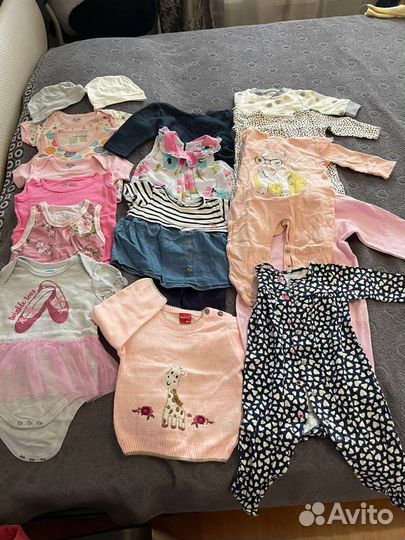 Одежда для девочки пакетом от 6-9 месяцев