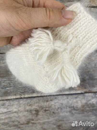 Детские шерстяные носки вязаные