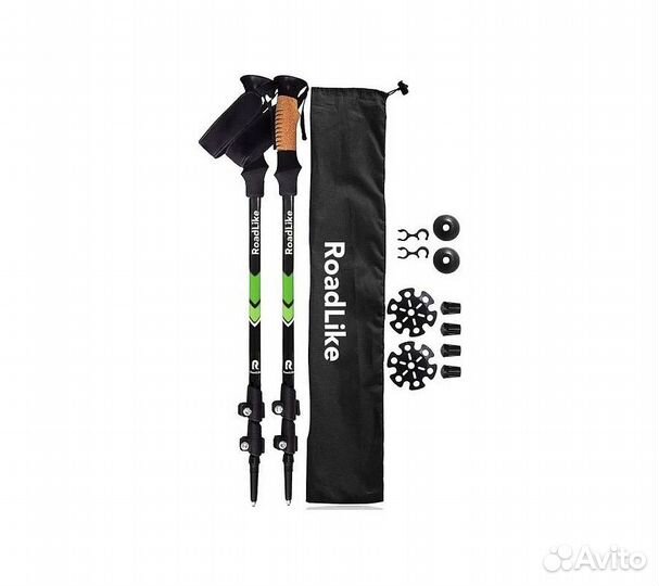 Палки для скандинавской ходьбы RoadLike Зеленый