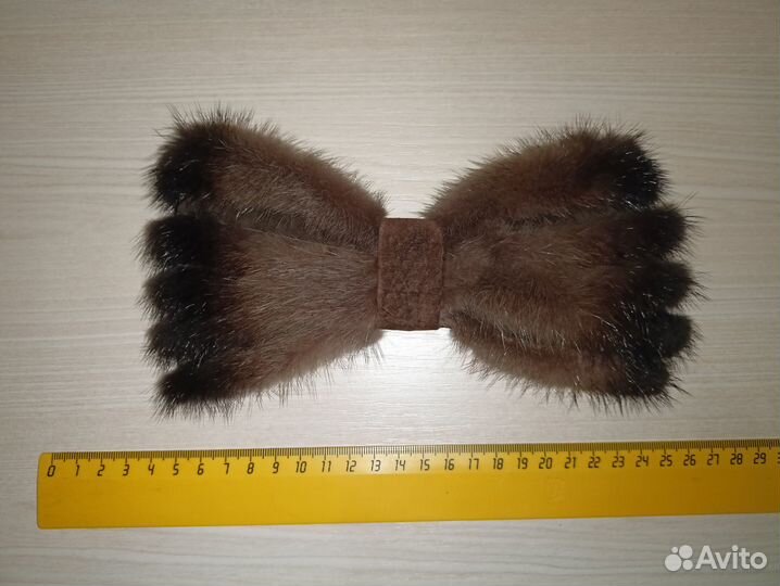 Бант из меха норки