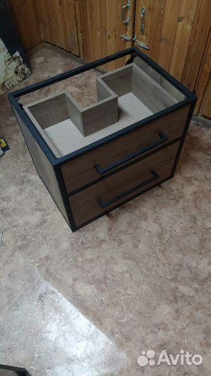 Тумба под накладную раковину в стиле лофт