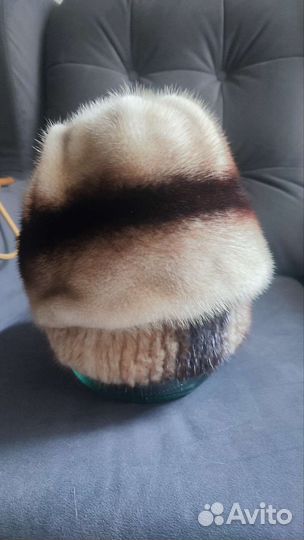 Шапка норковая, берет, 57-58 р
