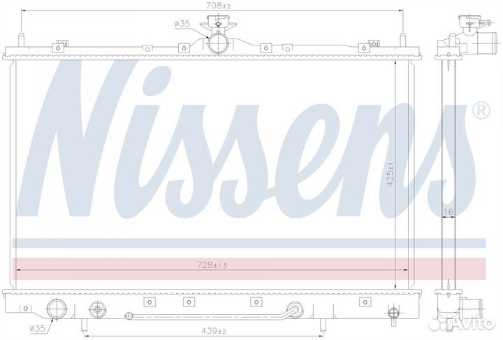 Радиатор mitsubishi grandis 04
