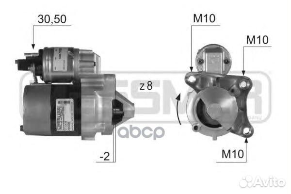 Стартер renault logan, meganne II 1.4/1.6