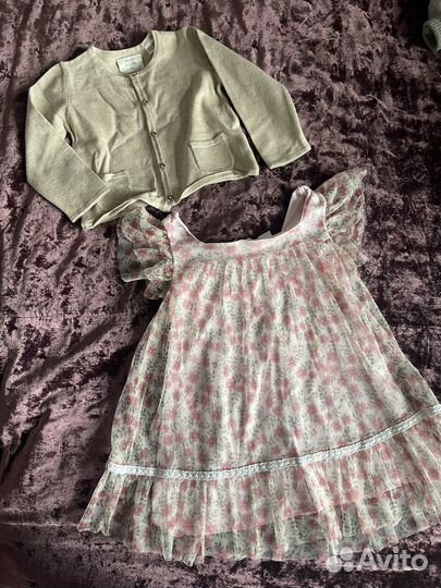 Комплект Платье zara 2-3 г и кардиган zara 18-24