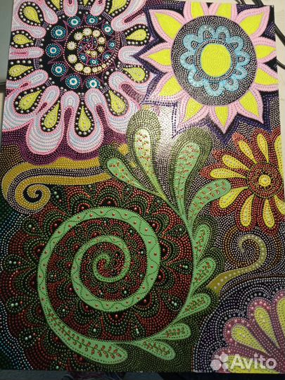 Картина, точечная роспись