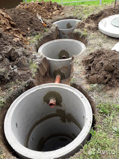Септик из бетонных колец под ключ