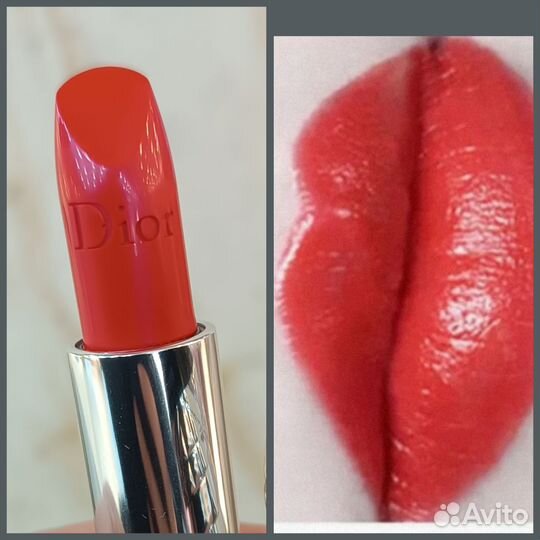 Помада dior rouge 080 тестер красная