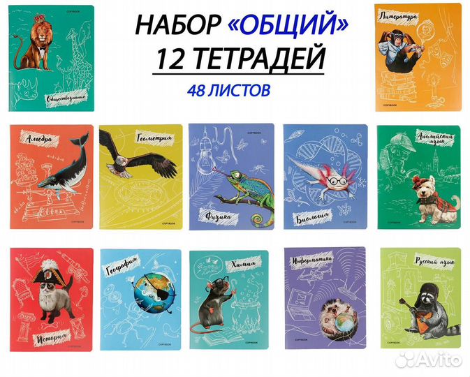 Набор тетрадей 48 листов 