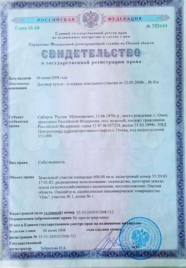 Участок 5 сот. (СНТ, ДНП)