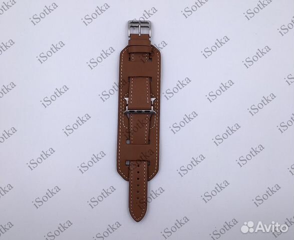 Ремешок Watch Series 38mm/40mm/41mm кожанный широк