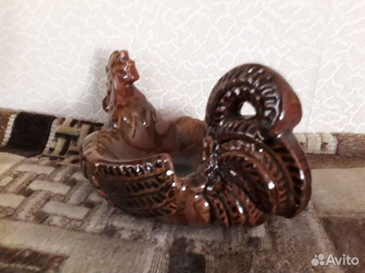 Пепельница СССР петух керамика