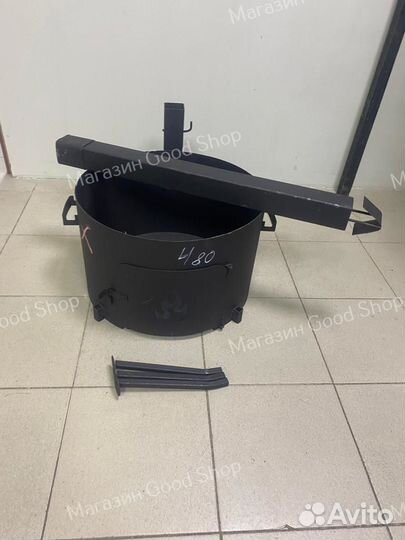 Печь под казан 22-30 л с трубой