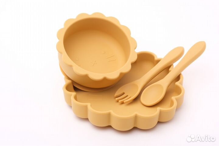 Посуда детская силиконовая Львенок