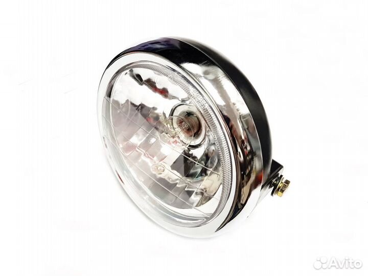 Фара Yamaha YBR125 в сборе с поворотниками (круг)