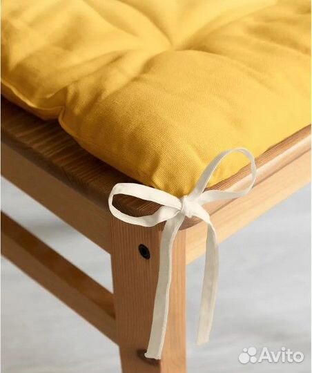 Подушка на стул 40x40 см на завязках