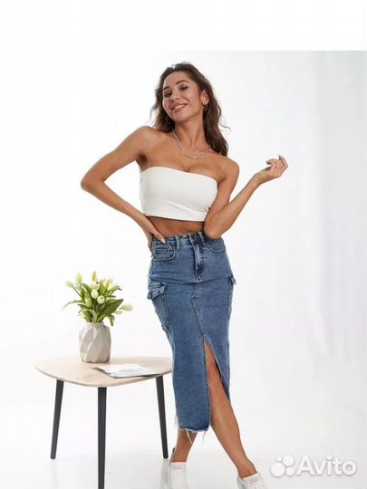 Юбка джинсовая