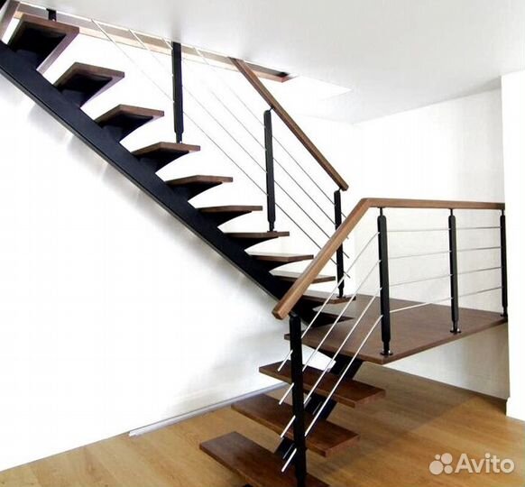 Перила деревянные с установкой